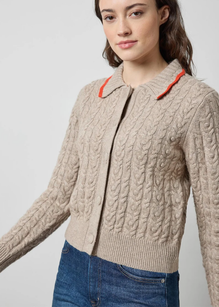 Lilla P | Long Sleeve Polo Cardigan