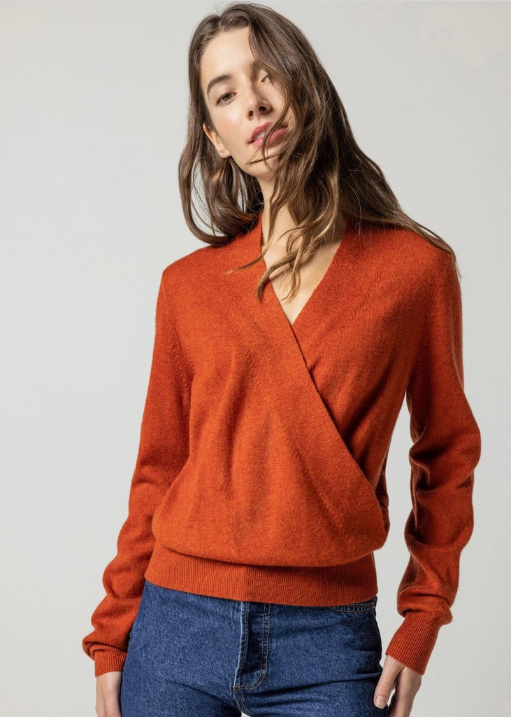 Lilla P | Long Sleeve Wrap Front Sweater