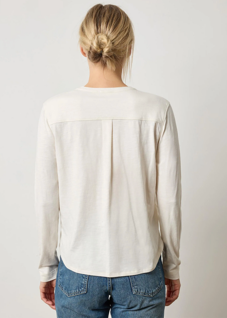 Lilla P | Mandarin Collar Button Down