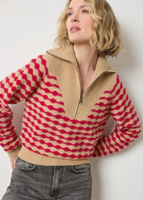 Lilla P | Mixed Stitch Half Zip