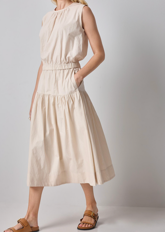Lilla P | Poplin Yoke Skirt | Bamboo