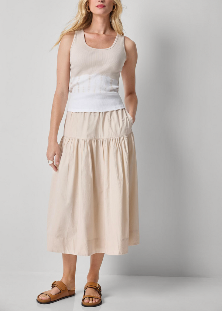 Lilla P | Poplin Yoke Skirt | Bamboo