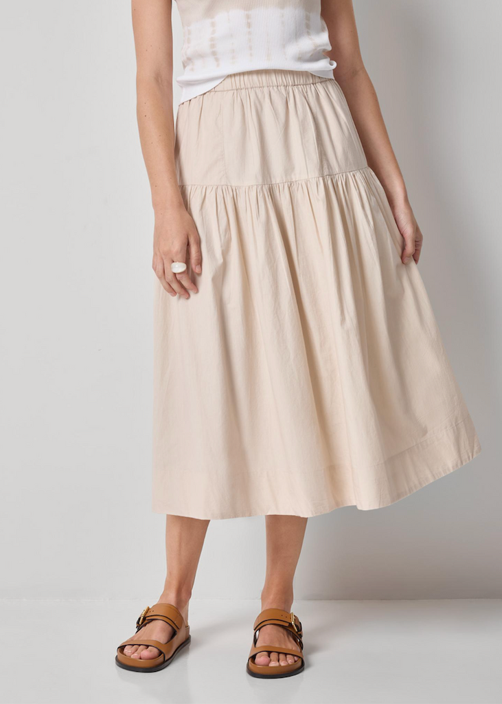 Lilla P | Poplin Yoke Skirt | Bamboo