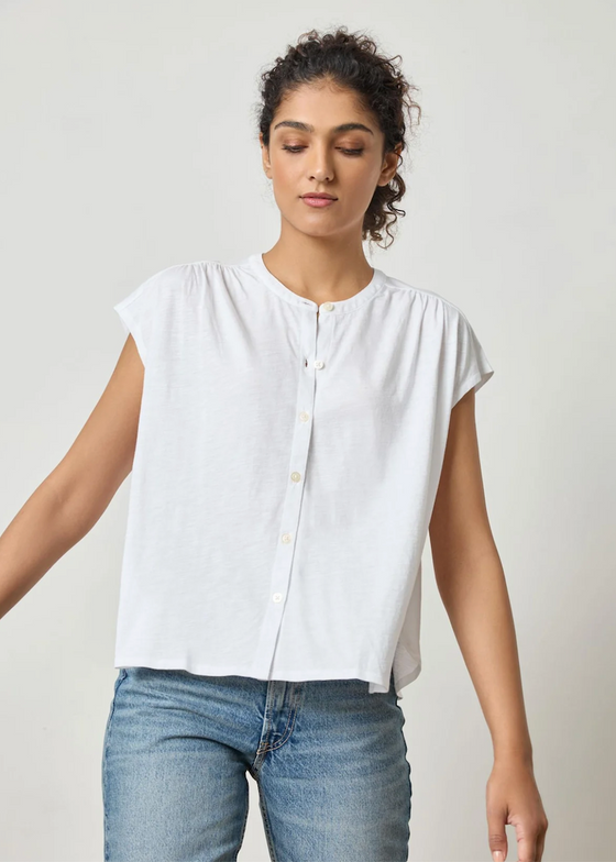 Lilla P | Relaxed Button Down Tee White