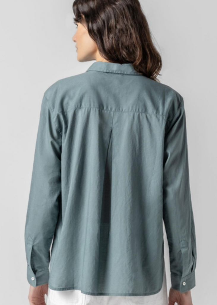 Lilla P | Relaxed Long Sleeve Button Down | Vine