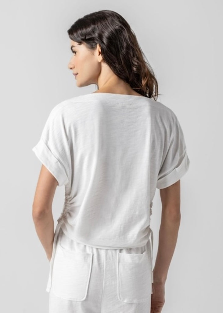 Lilla P | Ruched Side Boatneck