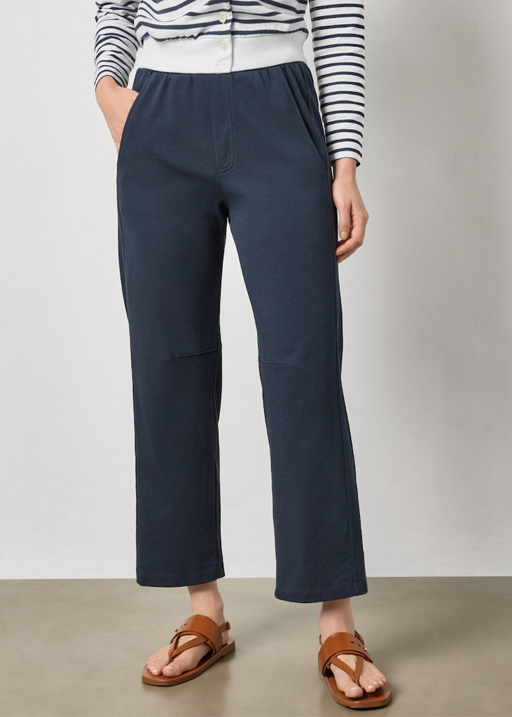 Lilla P | Side Panel Straight Leg Pant | Navy