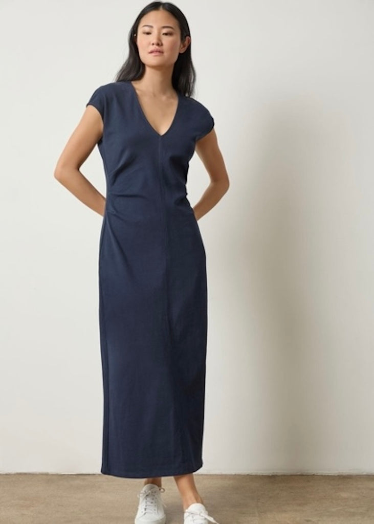 Lilla P | Side Tuck Maxi Dress | Navy