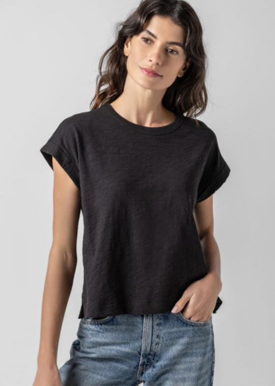 Lilla P | Sleeveless Boxy Crewneck | Black