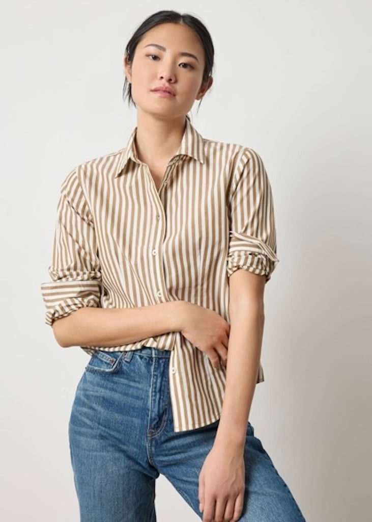 Lilla P | Slim Fit Button Down | Stripe