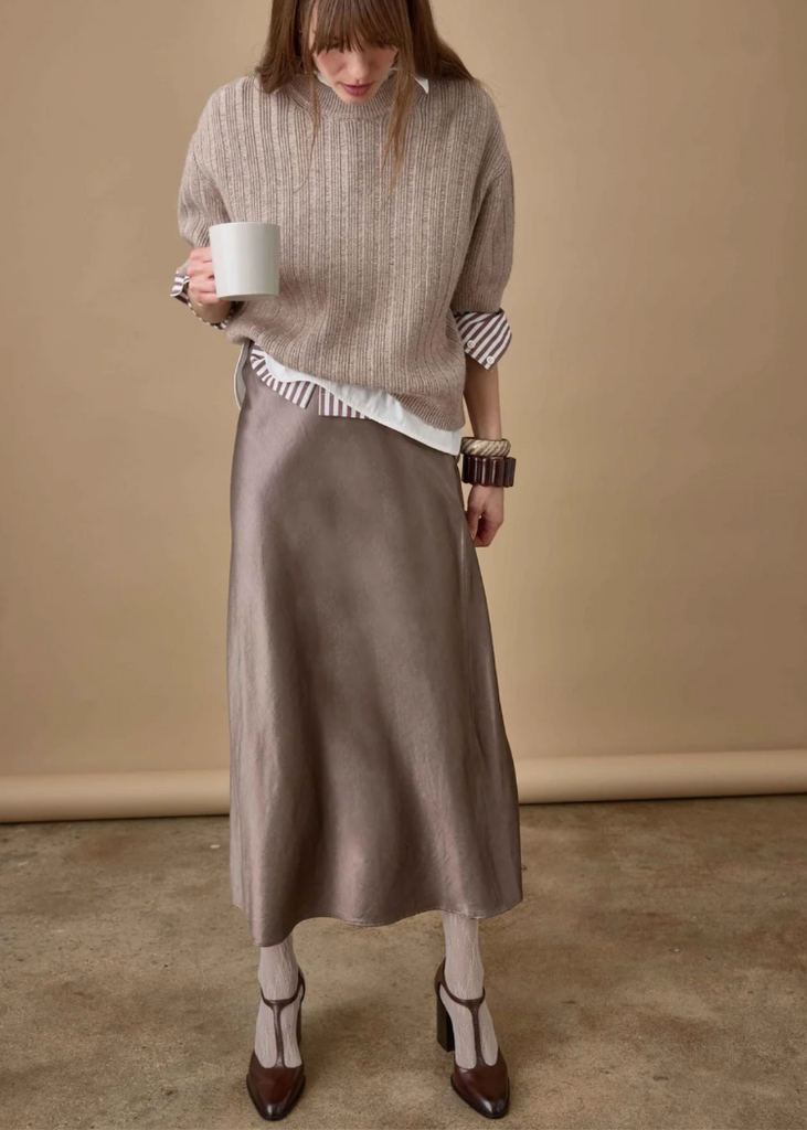 Lilla P | Slub Woven Bias Skirt