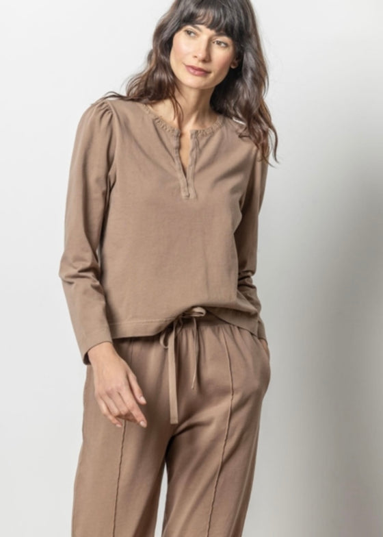 Lilla P | Split Neck Hook + Eye Top