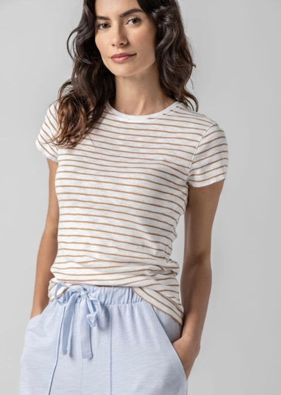 Lilla P | Striped Crewneck | Teak Stripe