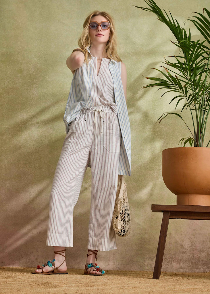 Lilla P | Striped Pant | Bark Stripe