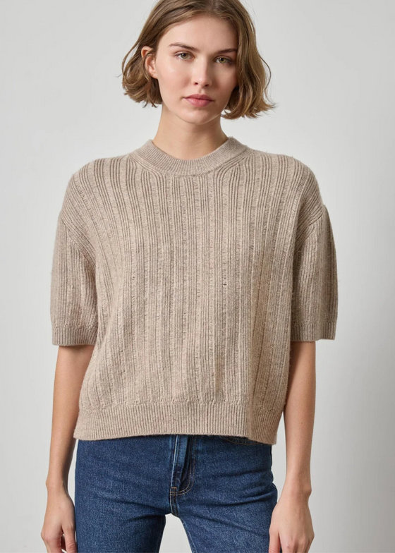 Lilla P | Textured Easy Crewneck Sweater