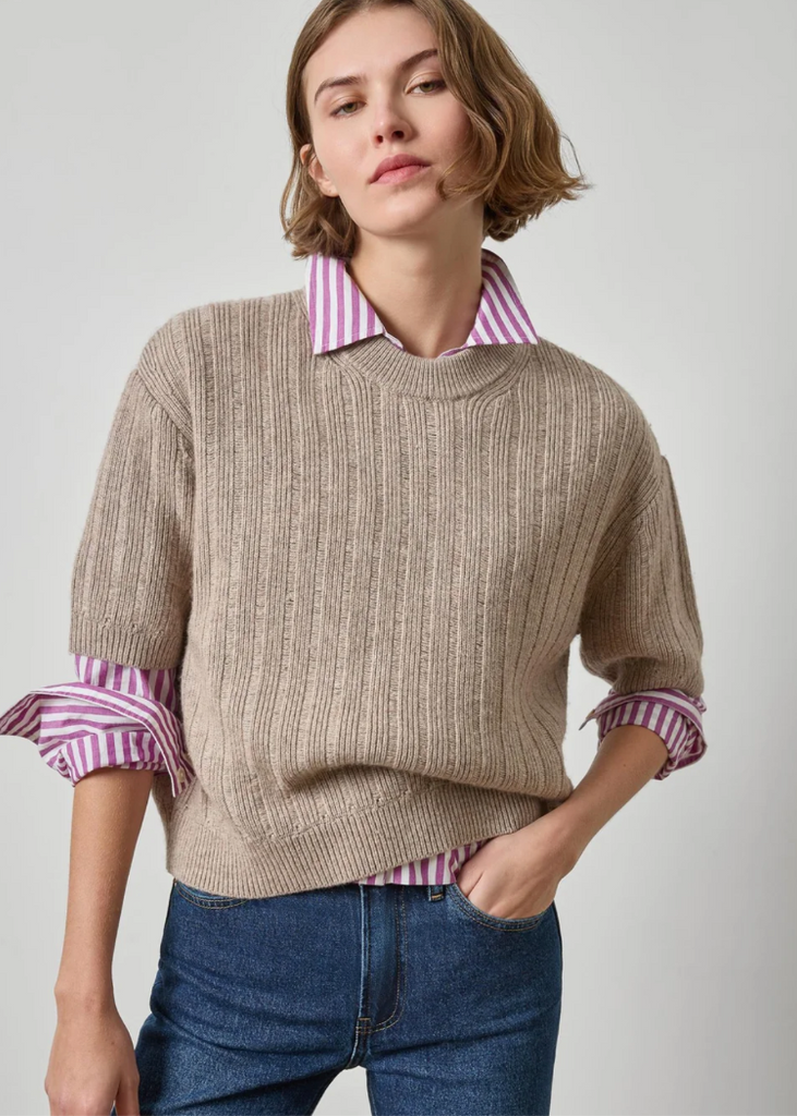 Lilla P | Textured Easy Crewneck Sweater