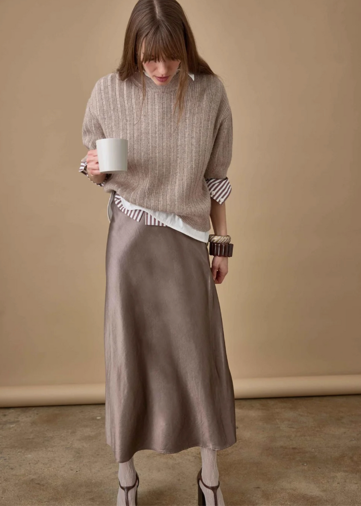 Lilla P | Textured Easy Crewneck Sweater