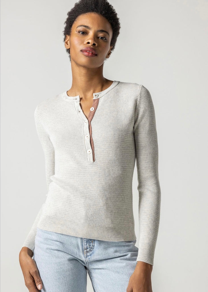 Lilla P | Waffle Henley Shirt