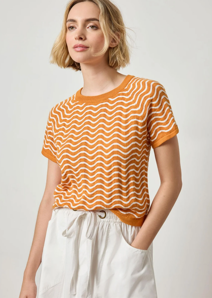 Lilla P | Wave Stitch Sweater | Marigold