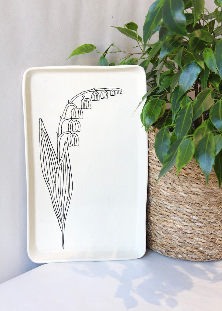 Casey Seawell Frean Ceramics | Tray Lily of the Valley