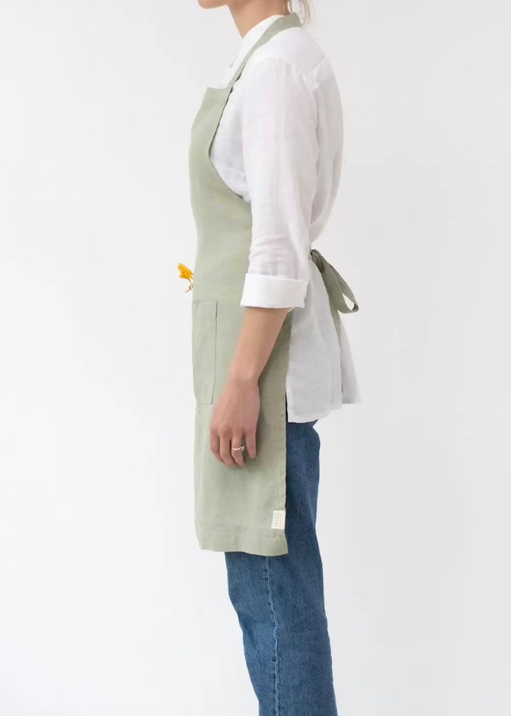 Linen Apron | Sage