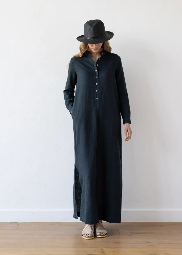 LinenMe | Guoda Dress in Night Blue