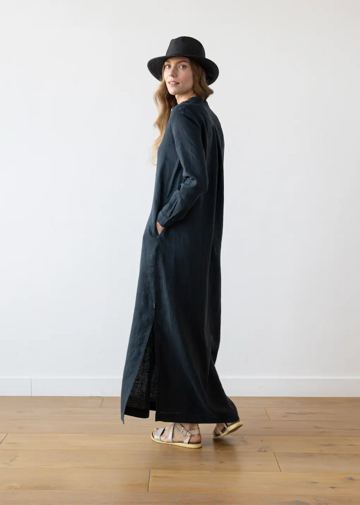 LinenMe | Guoda Dress in Night Blue