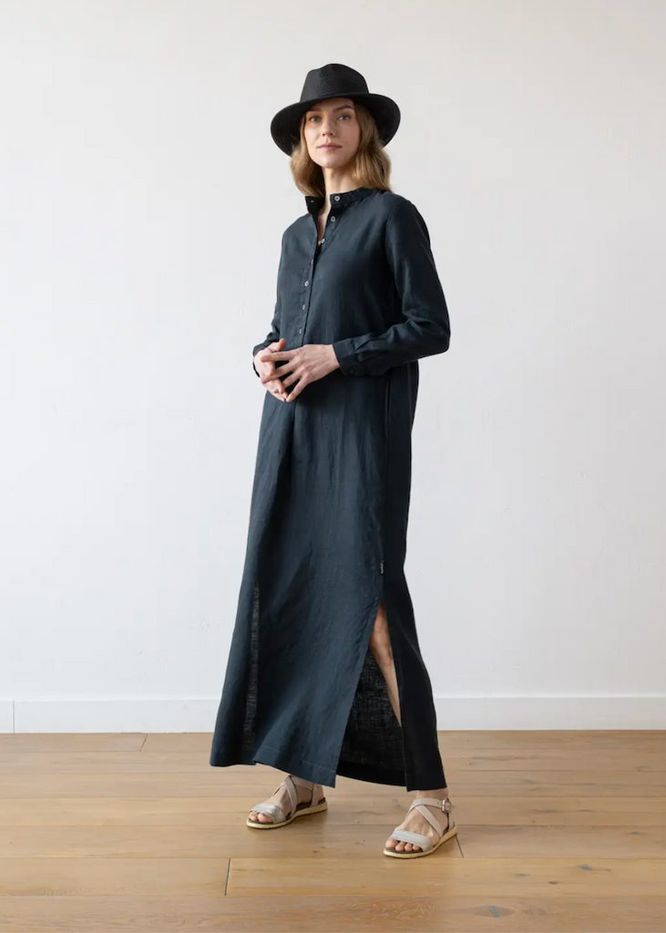 LinenMe | Guoda Dress in Night Blue