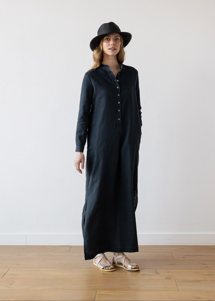 LinenMe | Guoda Dress in Night Blue