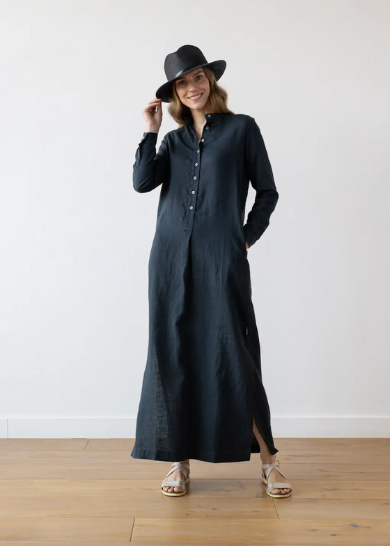 LinenMe | Guoda Dress in Night Blue
