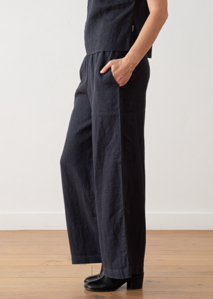 LinenMe | Ruth Trousers in Night Blue