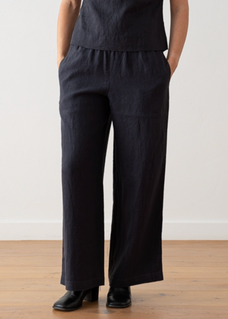 LinenMe | Ruth Trousers in Night Blue