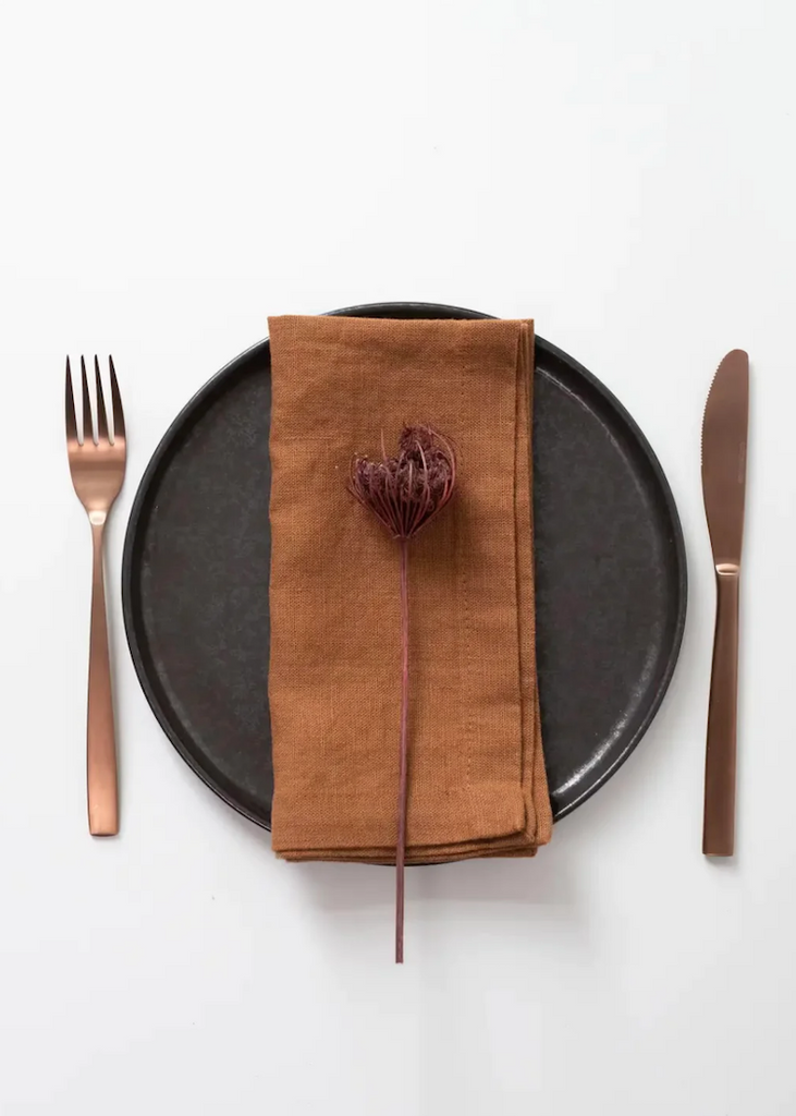 Linen Napkins Set of 2 | Hazelnut