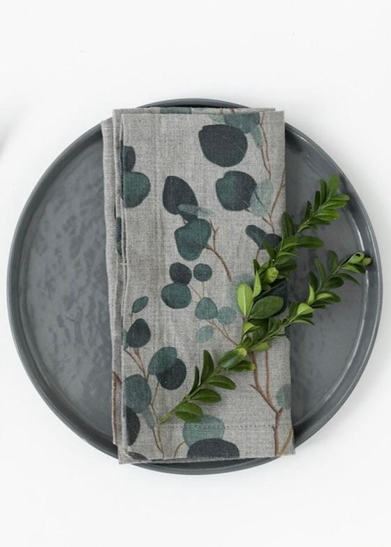 Northwest Makes Organic Linen Dinner Napkins - Eucalyptus (Set of 4)