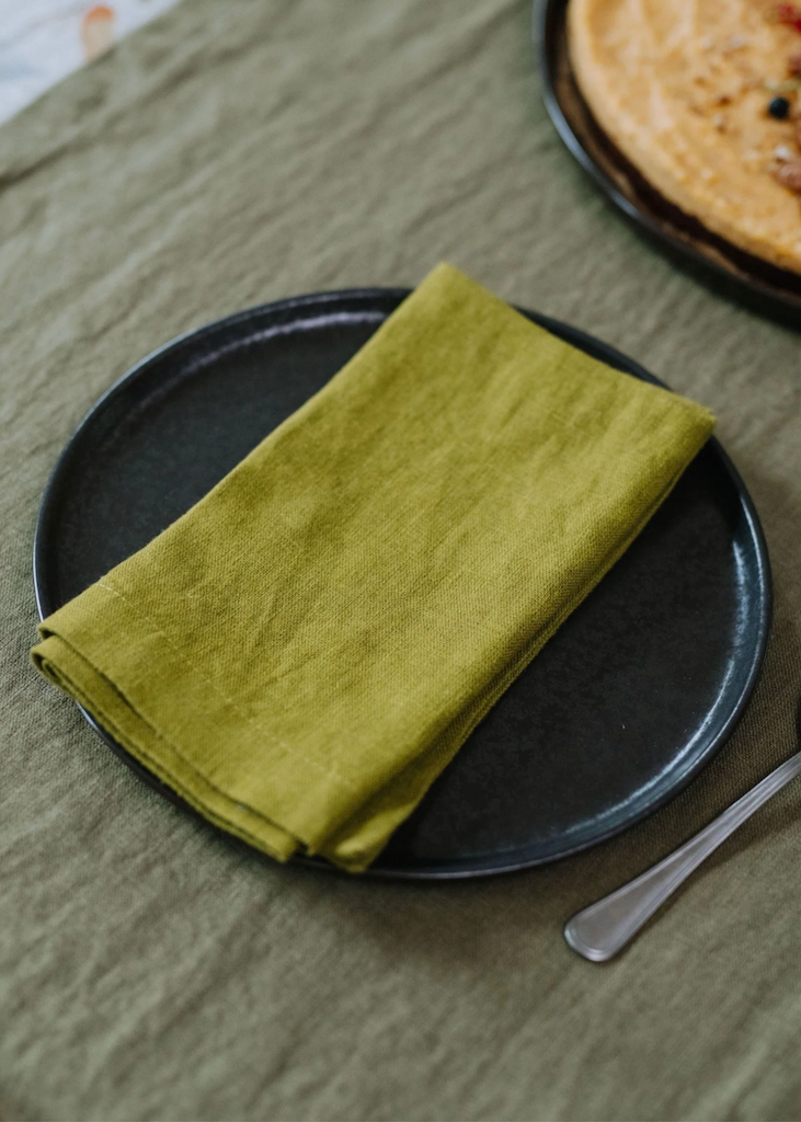 Linen Napkins | Moss Green | Set of 2