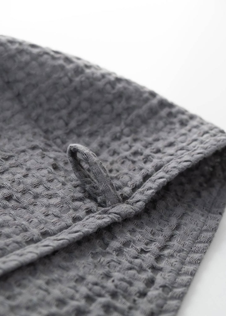 Linen + Cotton Honeycomb Waffle Towels | Dark Grey