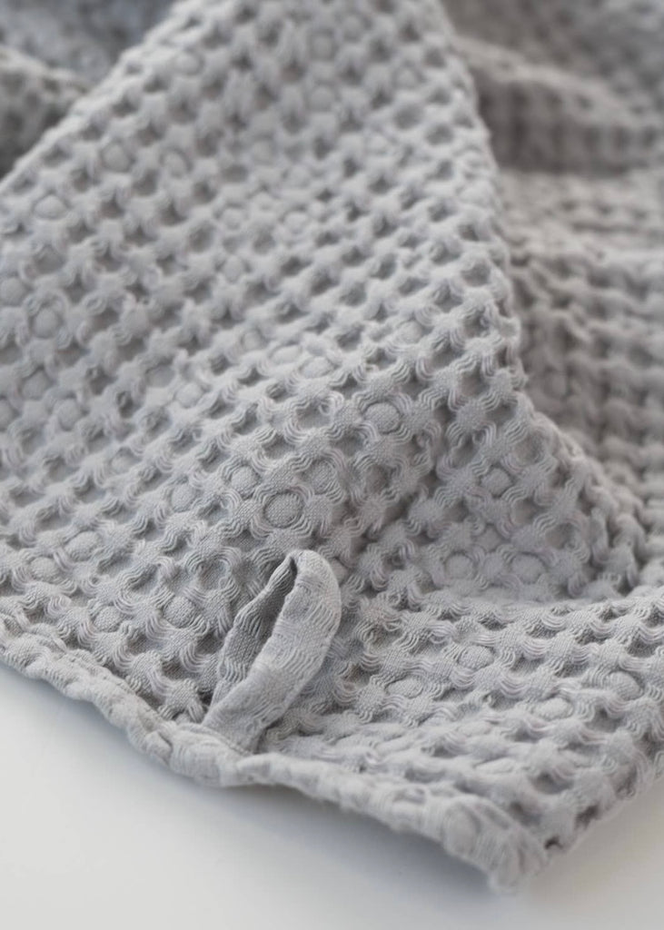 Linen + Cotton Honeycomb Waffle Towels | Light Grey