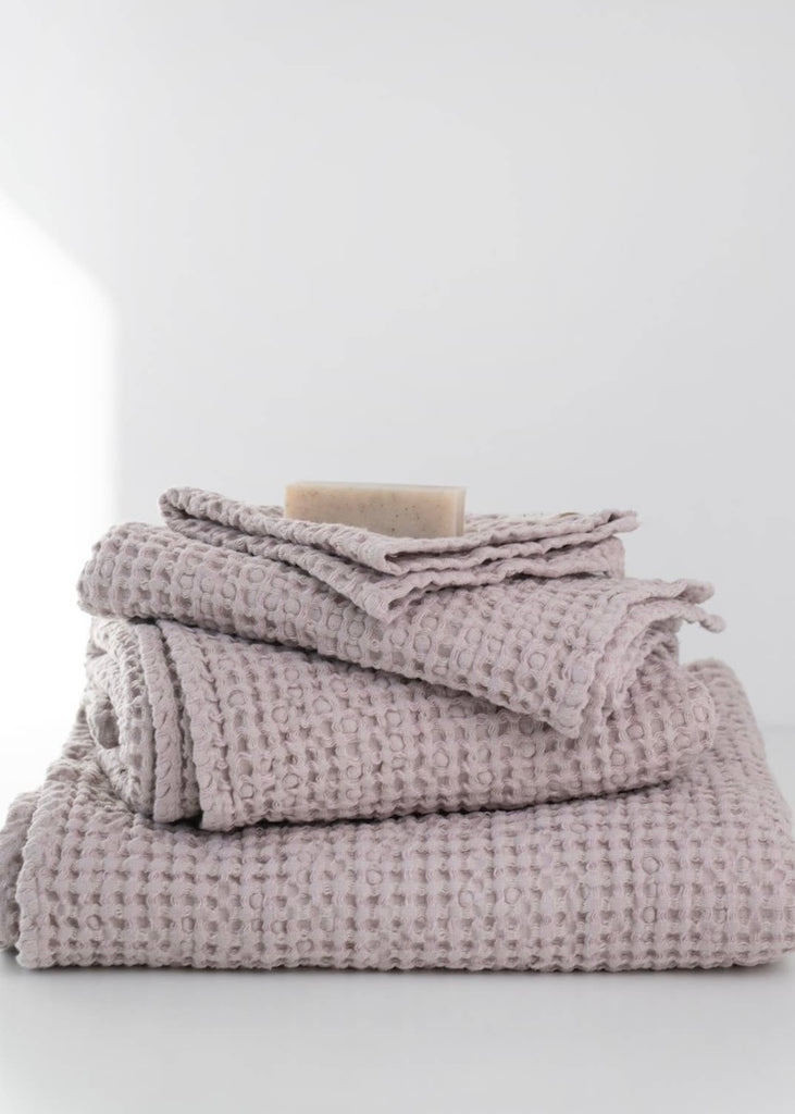 Linen + Cotton Honeycomb Waffle Towels | Powder