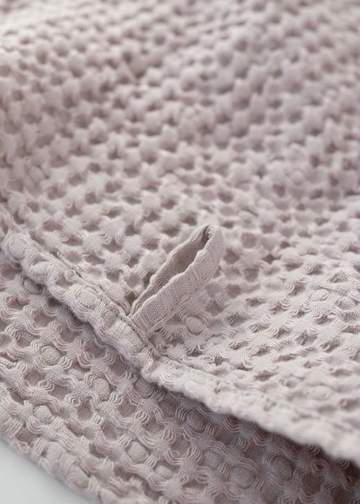 Linen + Cotton Honeycomb Waffle Towels | Powder