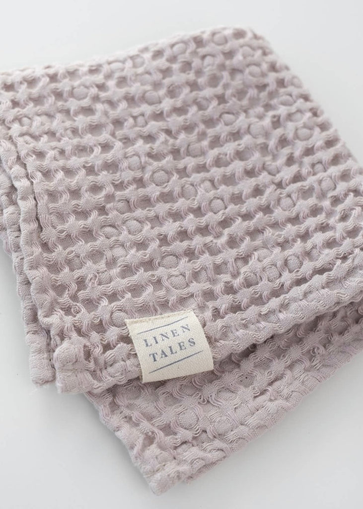 Linen + Cotton Honeycomb Waffle Towels | Powder