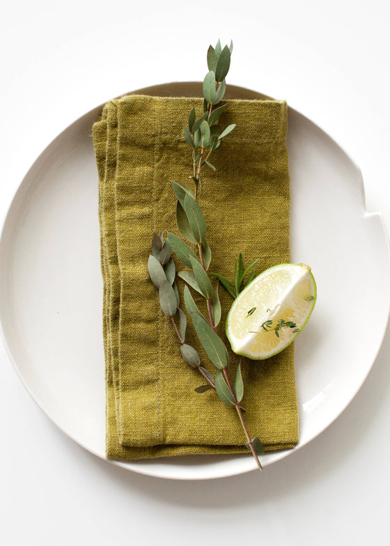 Linen Napkins | Moss Green | Set of 2