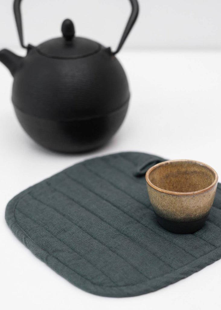 Linen Potholder | Forest Green