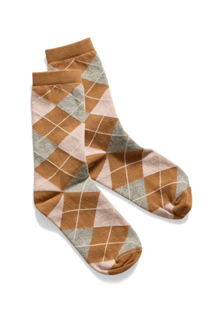 Lisa b. | Cotton Argyle Socks | Camel
