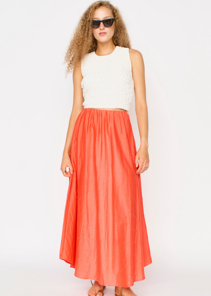 Mirth | Lucia Smocked Top | White