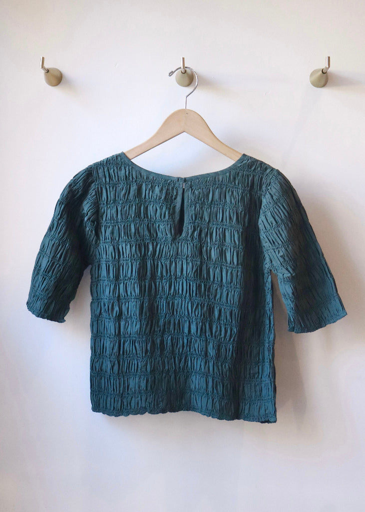 M. Patmos | Miwa Smocked Top | Forest