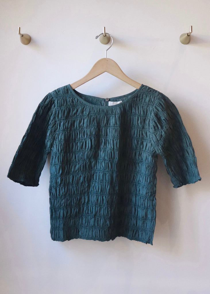 M. Patmos | Miwa Smocked Top | Forest