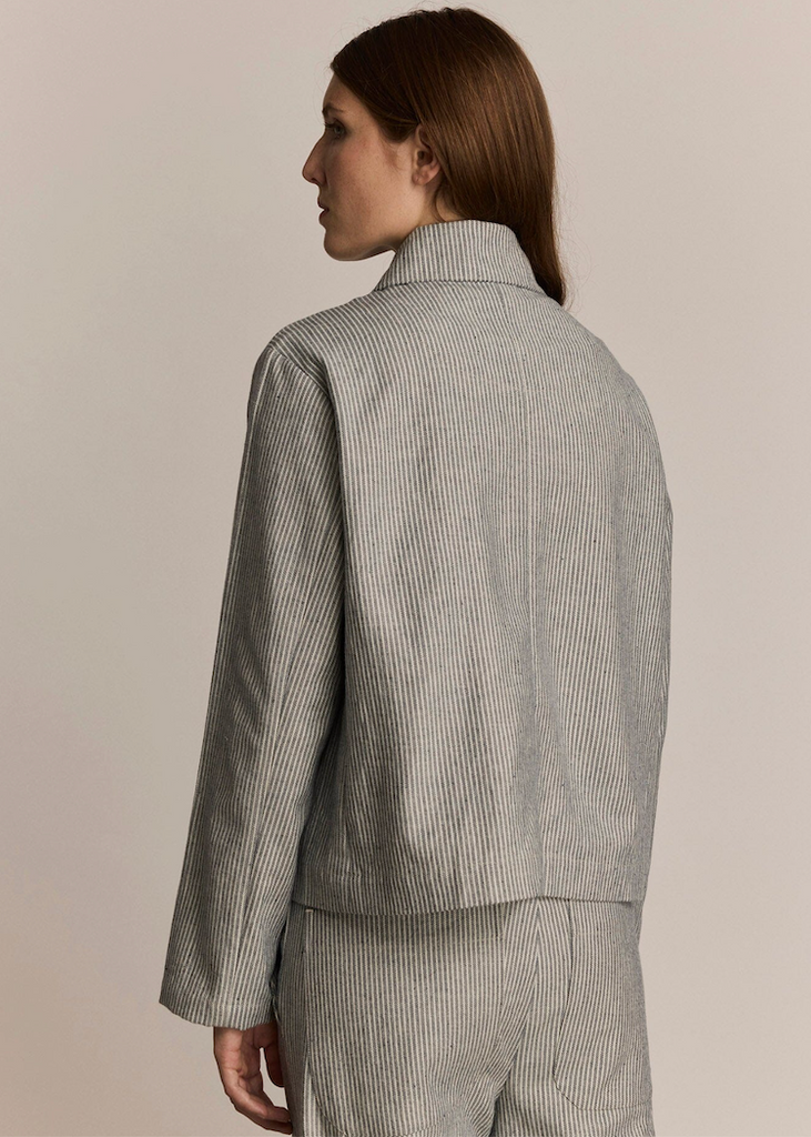 M. Patmos | Mona Jacket | Reversed Stripe Denim