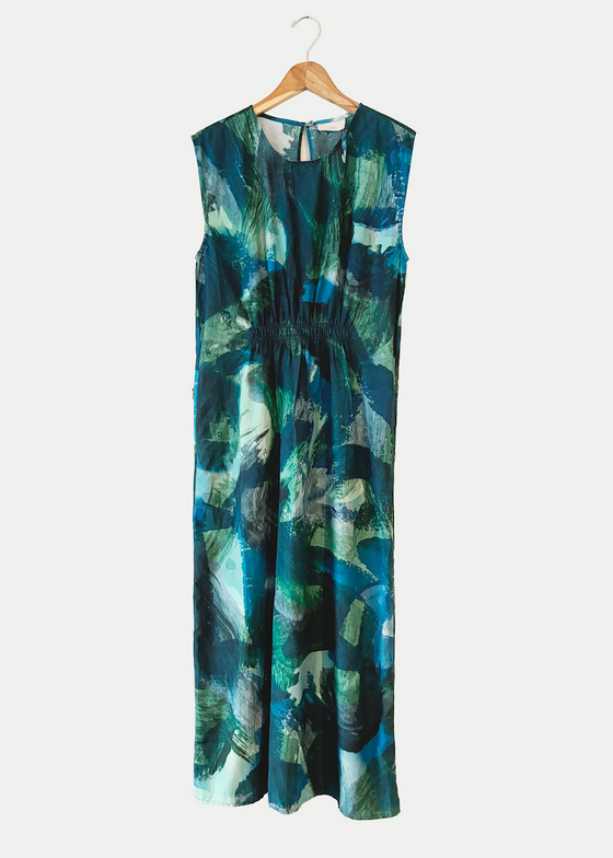M. Patmos | Remsen Dress | Blue Abstract