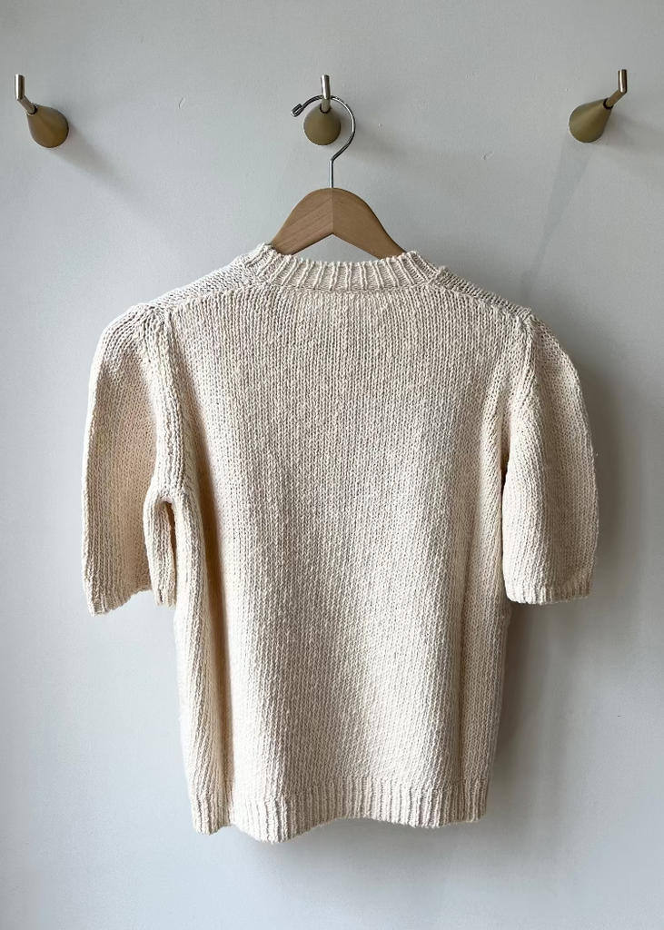 MJ Watson | Short Sleeved Sweater | Natural