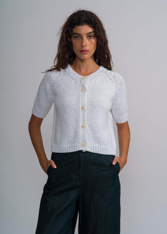 MJ Watson | Cardigan | White